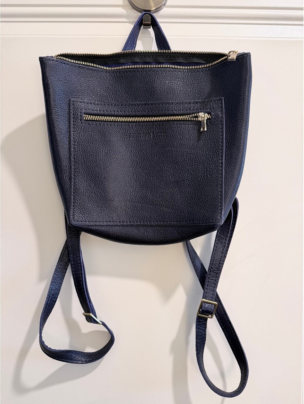 Portland Leather Goods Small Tote Backpack Colbalt